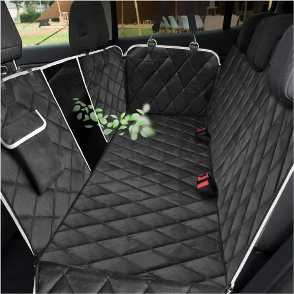 Dog Car Seat Cover,Waterproof with Mesh Window and Storage Pocket,Durable